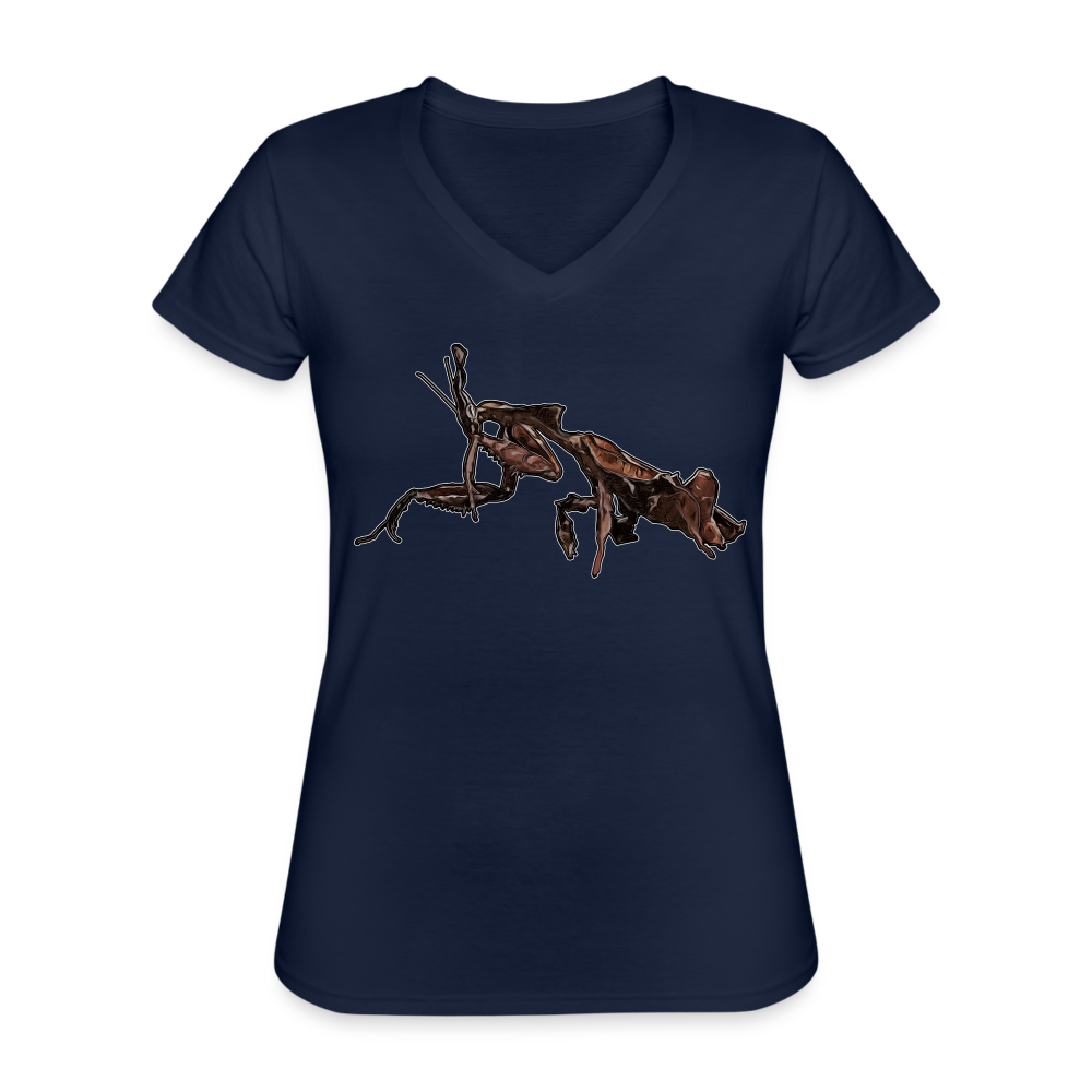 Frauen-T-Shirt mit V-Ausschnitt Phyllocrania paradoxa female 2 - Navy