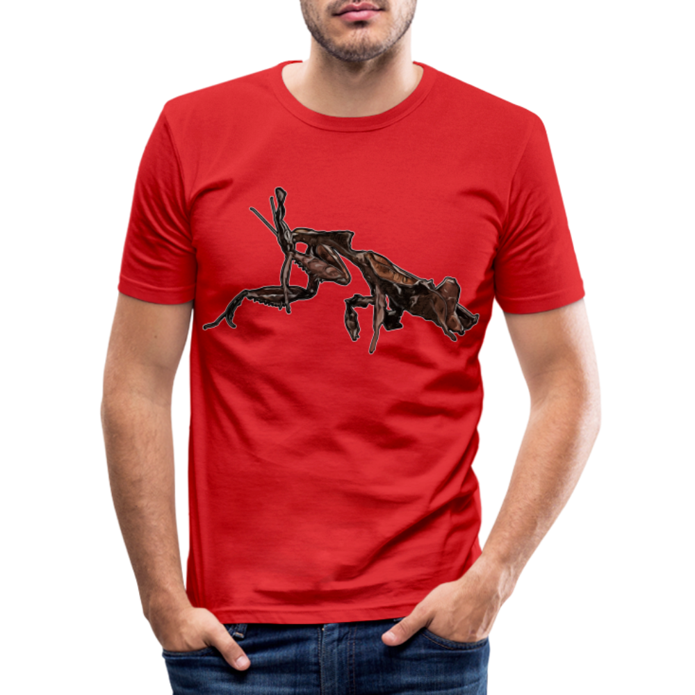 Männer Slim Fit T-Shirt Phyllocrania paradoxa female 2 - Rot