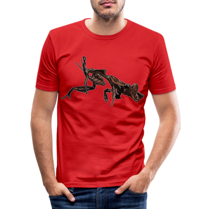 Männer Slim Fit T-Shirt Phyllocrania paradoxa female 2 - Rot