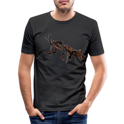 Männer Slim Fit T-Shirt Phyllocrania paradoxa female 2 - Schwarz