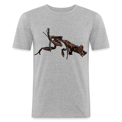 Männer Slim Fit T-Shirt Phyllocrania paradoxa female 2 - Grau meliert