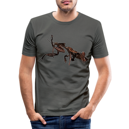 Männer Slim Fit T-Shirt Phyllocrania paradoxa female 2 - Graphite