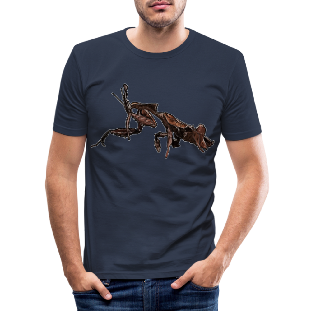 Männer Slim Fit T-Shirt Phyllocrania paradoxa female 2 - Navy