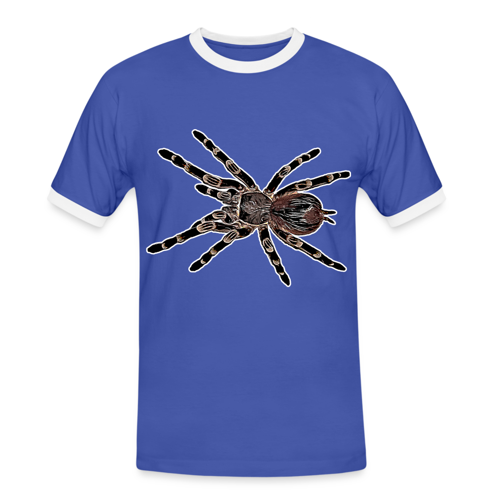 Männer Kontrast-T-Shirt Acanthoscurria geniculata - Blau/Weiß