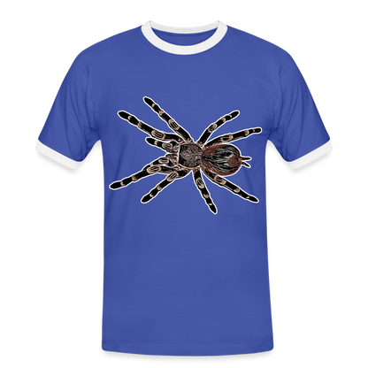 Männer Kontrast-T-Shirt Acanthoscurria geniculata - Blau/Weiß