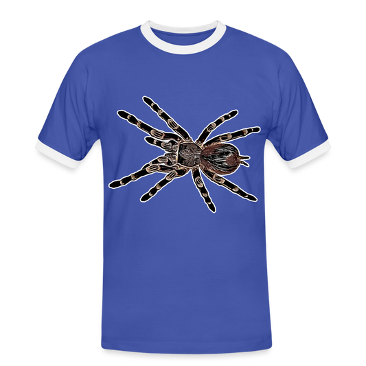 Männer Kontrast-T-Shirt Acanthoscurria geniculata - Blau/Weiß