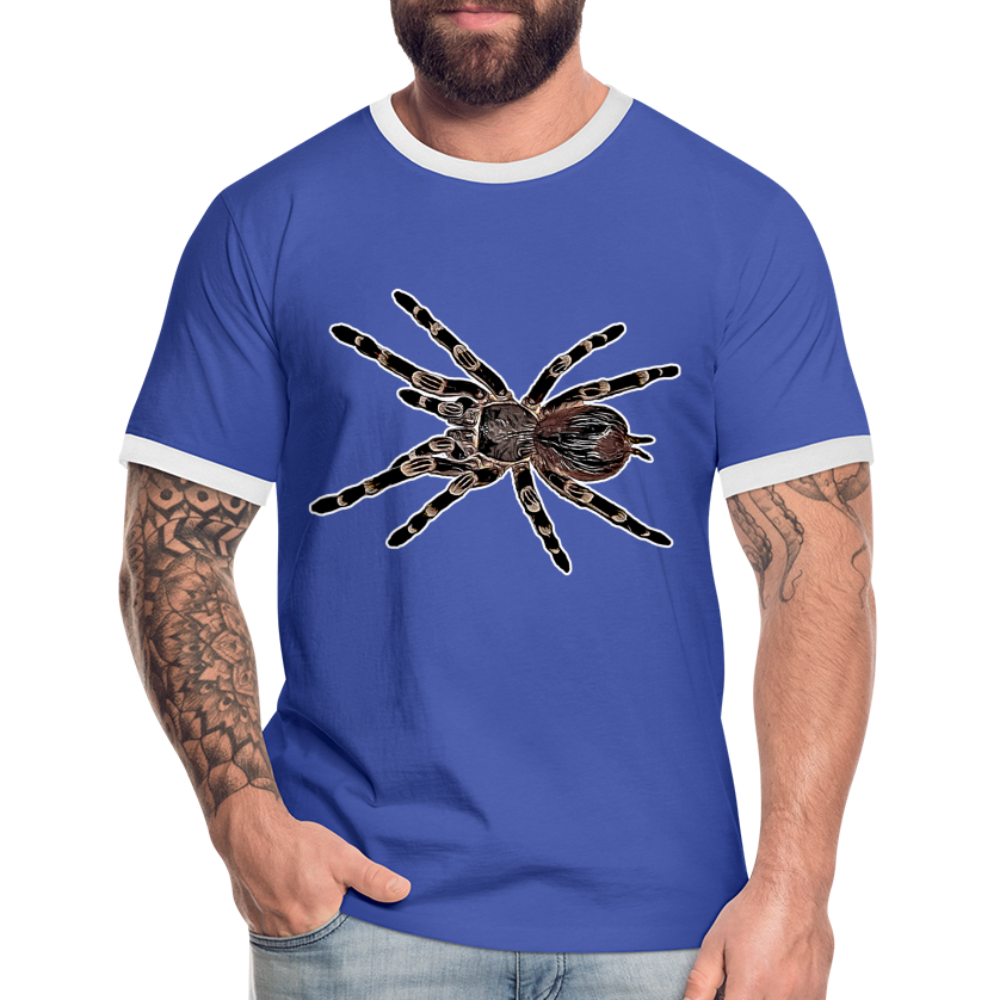 Männer Kontrast-T-Shirt Acanthoscurria geniculata - Blau/Weiß