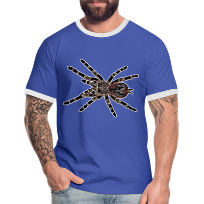 Männer Kontrast-T-Shirt Acanthoscurria geniculata - Blau/Weiß