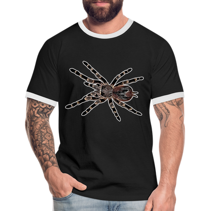 Männer Kontrast-T-Shirt Acanthoscurria geniculata - Schwarz/Weiß