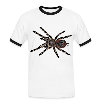 Männer Kontrast-T-Shirt Acanthoscurria geniculata - Weiß/Schwarz