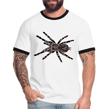 Männer Kontrast-T-Shirt Acanthoscurria geniculata - Weiß/Schwarz