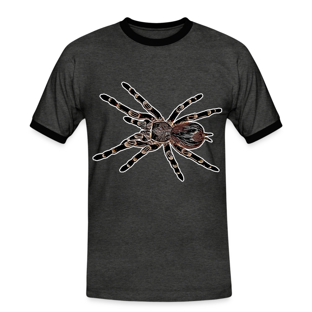 Männer Kontrast-T-Shirt Acanthoscurria geniculata - Anthrazit/Schwarz