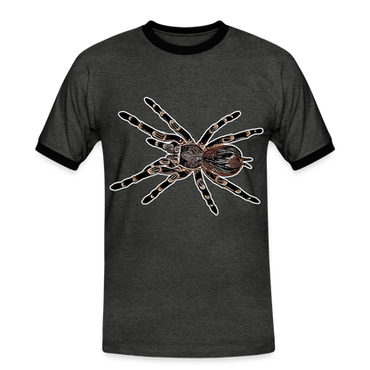Männer Kontrast-T-Shirt Acanthoscurria geniculata - Anthrazit/Schwarz
