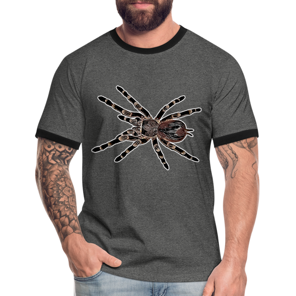 Männer Kontrast-T-Shirt Acanthoscurria geniculata - Anthrazit/Schwarz