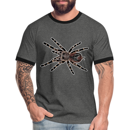 Männer Kontrast-T-Shirt Acanthoscurria geniculata - Anthrazit/Schwarz