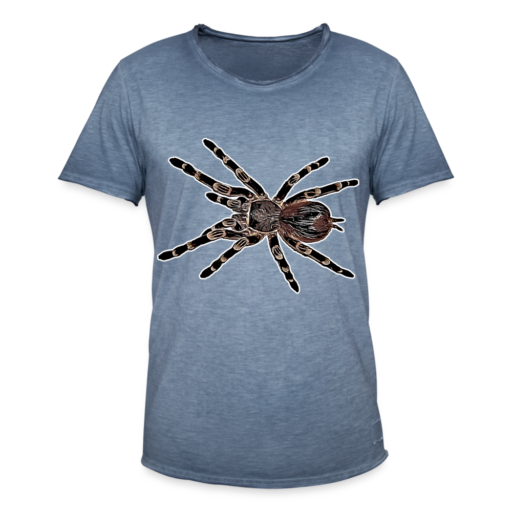 Männer Vintage T-Shirt Acanthoscurria geniculata - Vintage Denim