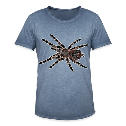 Männer Vintage T-Shirt Acanthoscurria geniculata - Vintage Denim