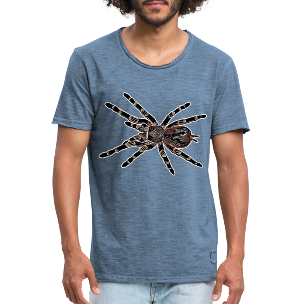 Männer Vintage T-Shirt Acanthoscurria geniculata - Vintage Denim