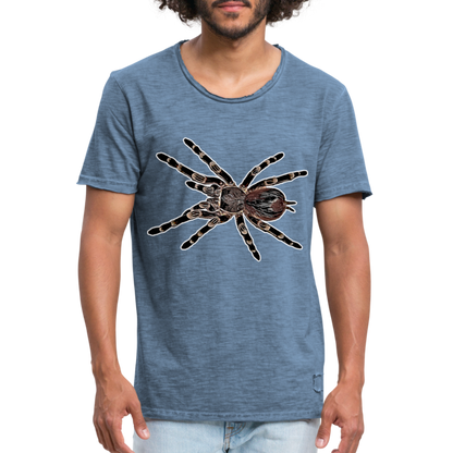 Männer Vintage T-Shirt Acanthoscurria geniculata - Vintage Denim
