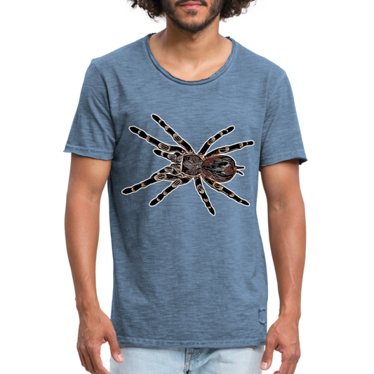 Männer Vintage T-Shirt Acanthoscurria geniculata - Vintage Denim