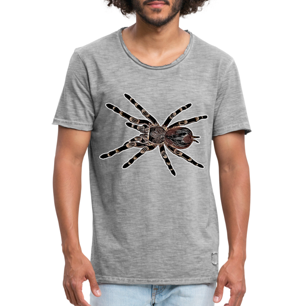 Männer Vintage T-Shirt Acanthoscurria geniculata - Vintage Grau
