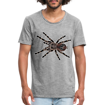 Männer Vintage T-Shirt Acanthoscurria geniculata - Vintage Grau