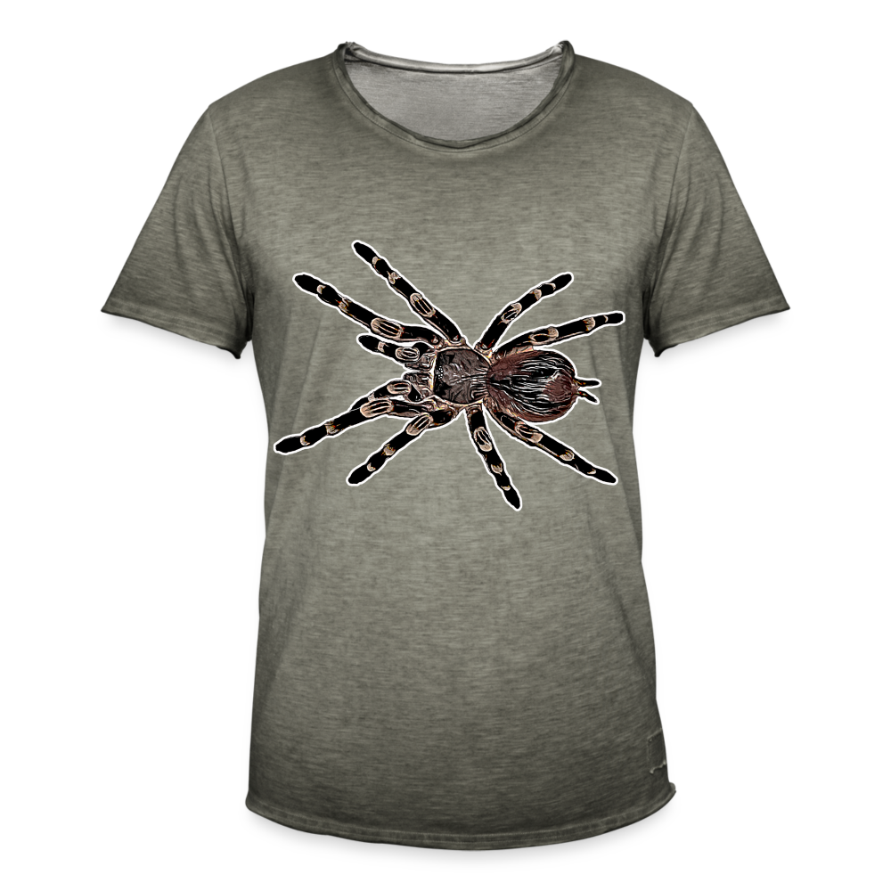 Männer Vintage T-Shirt Acanthoscurria geniculata - Vintage Khaki