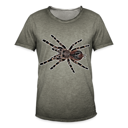 Männer Vintage T-Shirt Acanthoscurria geniculata - Vintage Khaki