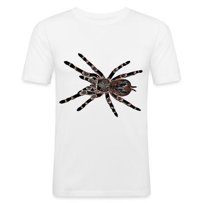 Männer Slim Fit T-Shirt Acanthoscurria geniculata - weiß