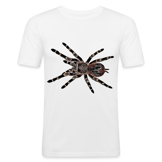Männer Slim Fit T-Shirt Acanthoscurria geniculata - weiß