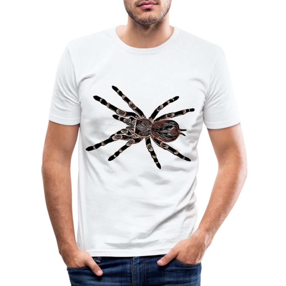Männer Slim Fit T-Shirt Acanthoscurria geniculata - weiß