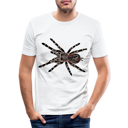 Männer Slim Fit T-Shirt Acanthoscurria geniculata - weiß
