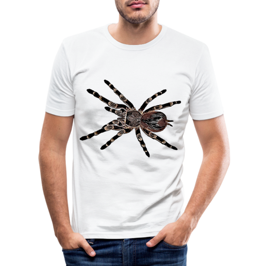 Männer Slim Fit T-Shirt Acanthoscurria geniculata - weiß