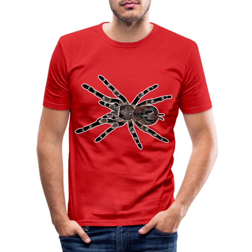 Männer Slim Fit T-Shirt Acanthoscurria geniculata - Rot