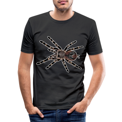 Männer Slim Fit T-Shirt Acanthoscurria geniculata - Schwarz