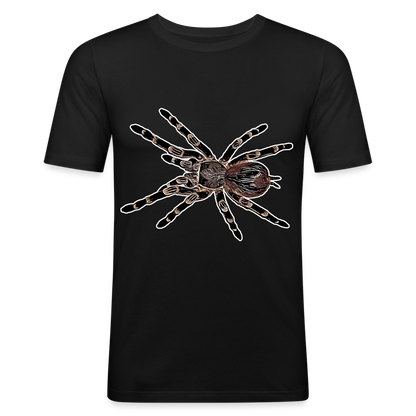 Männer Slim Fit T-Shirt Acanthoscurria geniculata - Schwarz