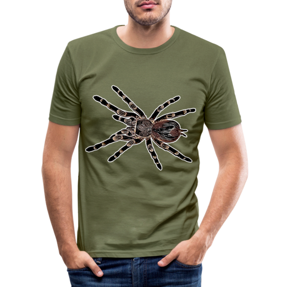 Männer Slim Fit T-Shirt Acanthoscurria geniculata - khaki Grün