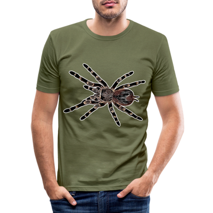 Männer Slim Fit T-Shirt Acanthoscurria geniculata - khaki Grün