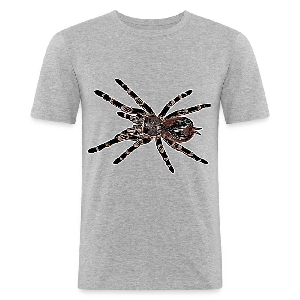 Männer Slim Fit T-Shirt Acanthoscurria geniculata - Grau meliert