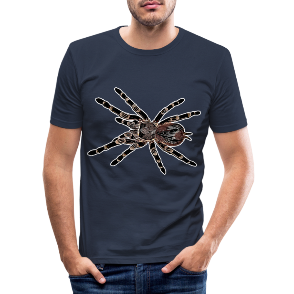Männer Slim Fit T-Shirt Acanthoscurria geniculata - Navy