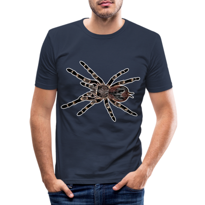 Männer Slim Fit T-Shirt Acanthoscurria geniculata - Navy