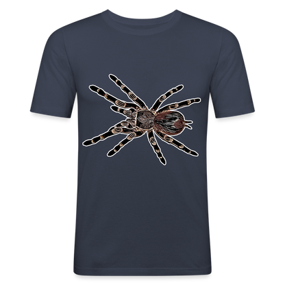 Männer Slim Fit T-Shirt Acanthoscurria geniculata - Navy