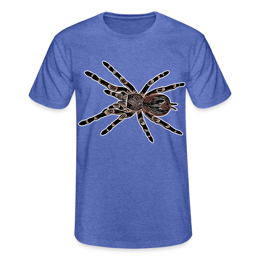 Männer Fruit of the Loom T-Shirt Acanthoscurria geniculata - Blau meliert