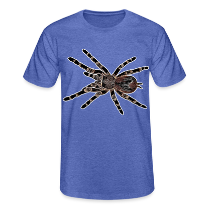 Männer Fruit of the Loom T-Shirt Acanthoscurria geniculata - Blau meliert