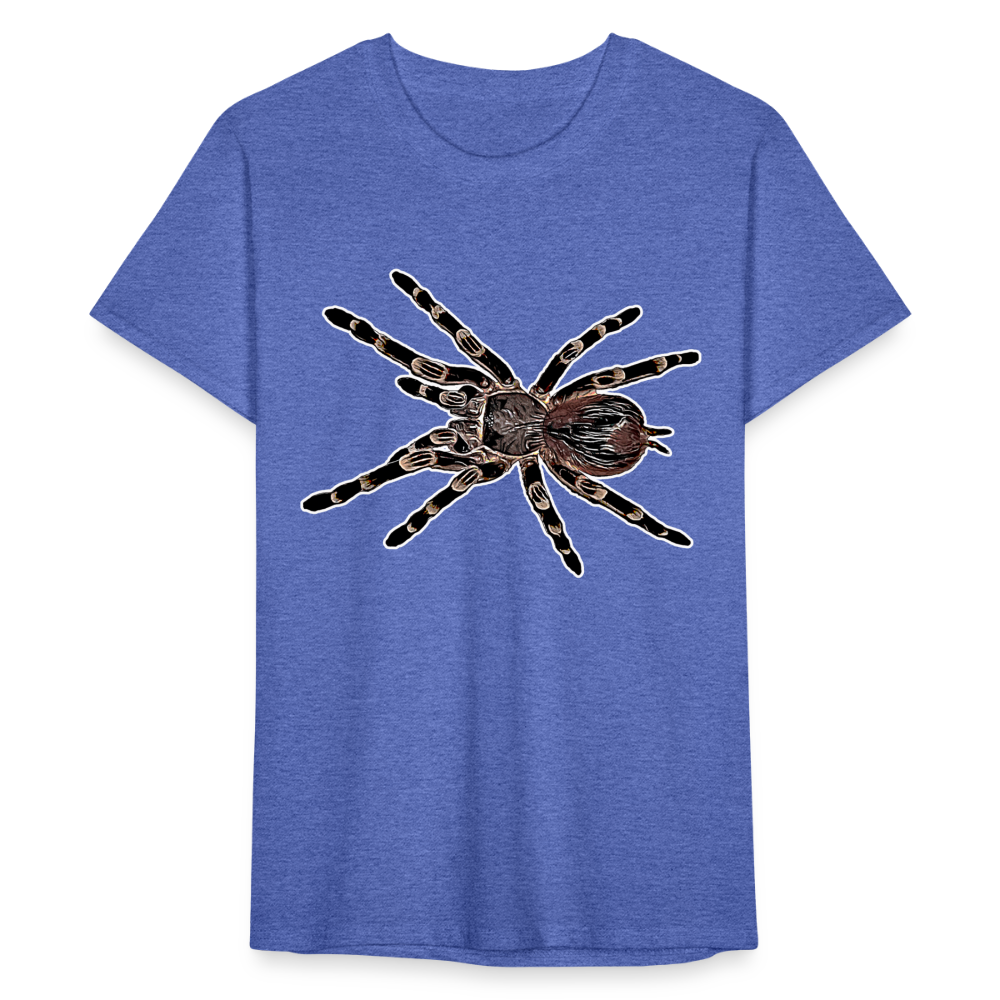 Männer Fruit of the Loom T-Shirt Acanthoscurria geniculata - Blau meliert