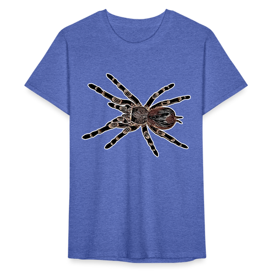 Männer Fruit of the Loom T-Shirt Acanthoscurria geniculata - Blau meliert