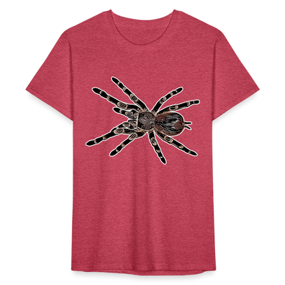 Männer Fruit of the Loom T-Shirt Acanthoscurria geniculata - Rot meliert