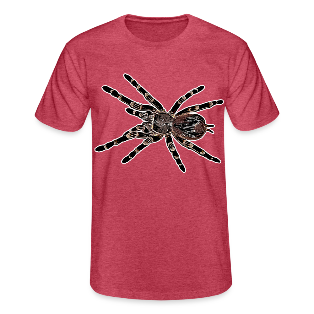 Männer Fruit of the Loom T-Shirt Acanthoscurria geniculata - Rot meliert