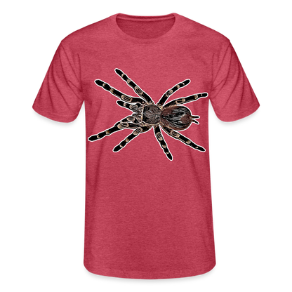 Männer Fruit of the Loom T-Shirt Acanthoscurria geniculata - Rot meliert
