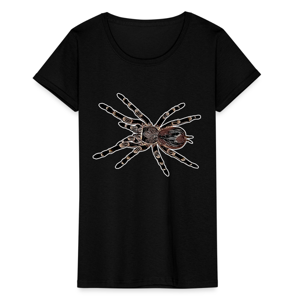 Frauen Fruit of the Loom T-Shirt Acanthoscurria geniculata - Schwarz